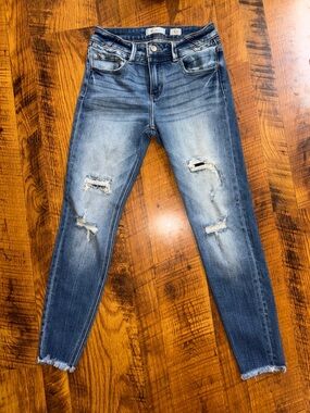 KanCan Blue Distressed Skinny Jeans